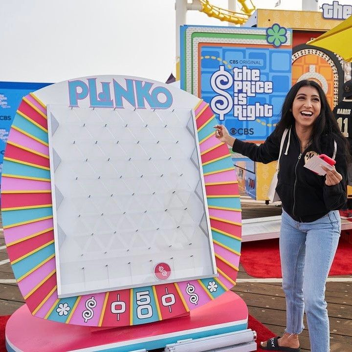 Woman does not win at plinko